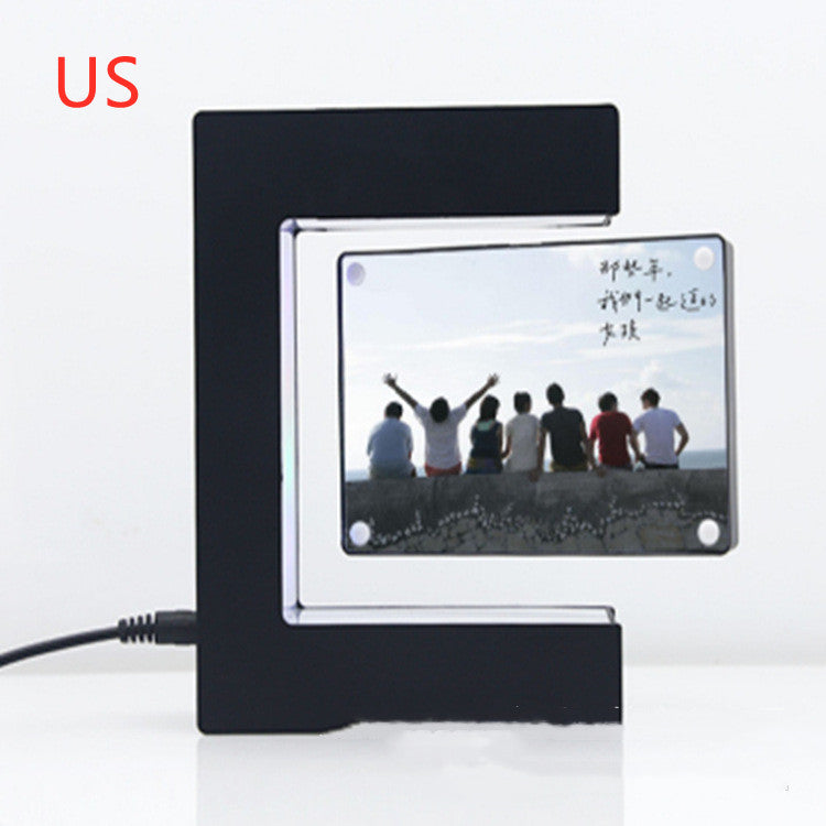 High Tech Magnetic Levitation Photo Frame E Shaped Creative Home Decoration