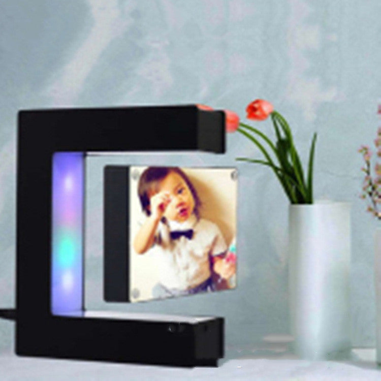 High Tech Magnetic Levitation Photo Frame E Shaped Creative Home Decoration
