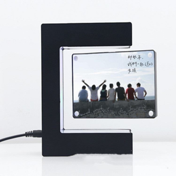 High Tech Magnetic Levitation Photo Frame E Shaped Creative Home Decoration