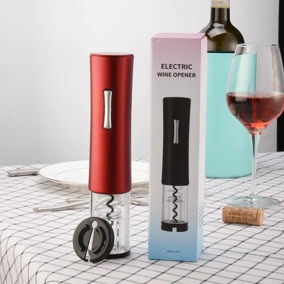 Automatic Electric Wine Bottle Corkscrew Opener With Foil Cutter Opener Kit