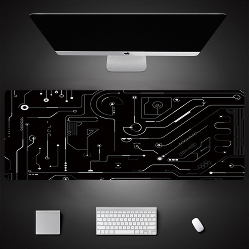 Oversized Technical Theme Seam Keyboard Mouse Desk Pad