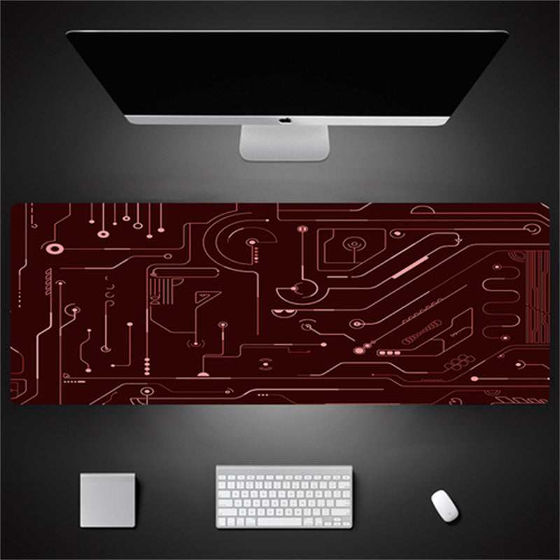 Oversized Technical Theme Seam Keyboard Mouse Desk Pad