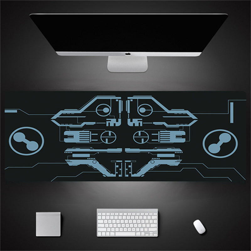 Oversized Technical Theme Seam Keyboard Mouse Desk Pad
