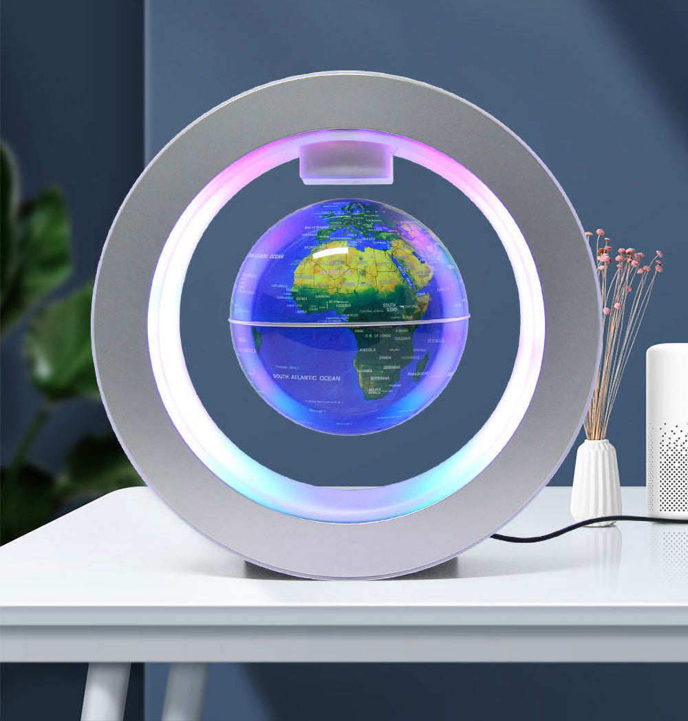 Globe LED World Rotating Lights Bedside Lamp