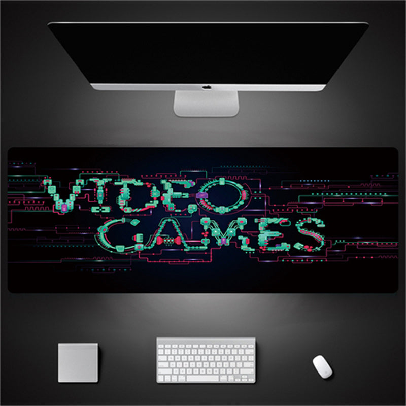 Oversized Technical Theme Seam Keyboard Mouse Desk Pad