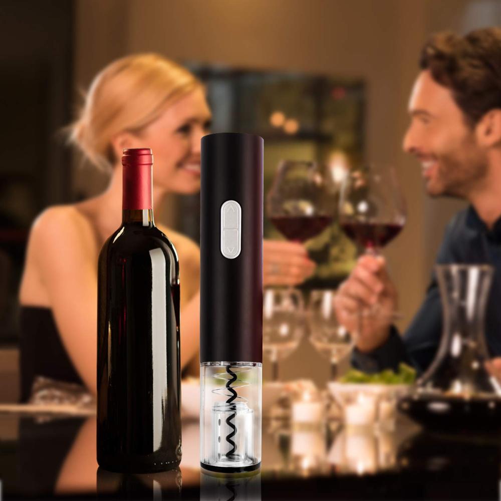 Automatic Electric Wine Bottle Corkscrew Opener With Foil Cutter Opener Kit
