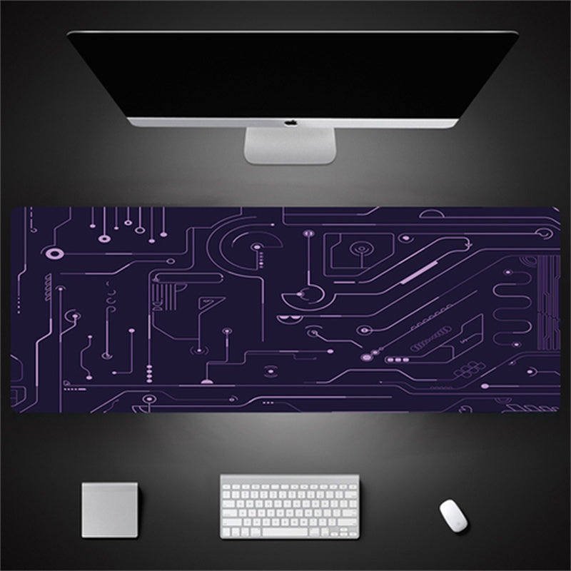 Oversized Technical Theme Seam Keyboard Mouse Desk Pad