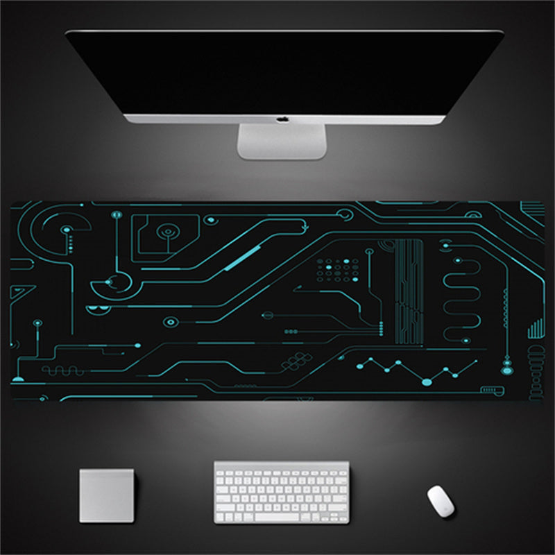 Oversized Technical Theme Seam Keyboard Mouse Desk Pad