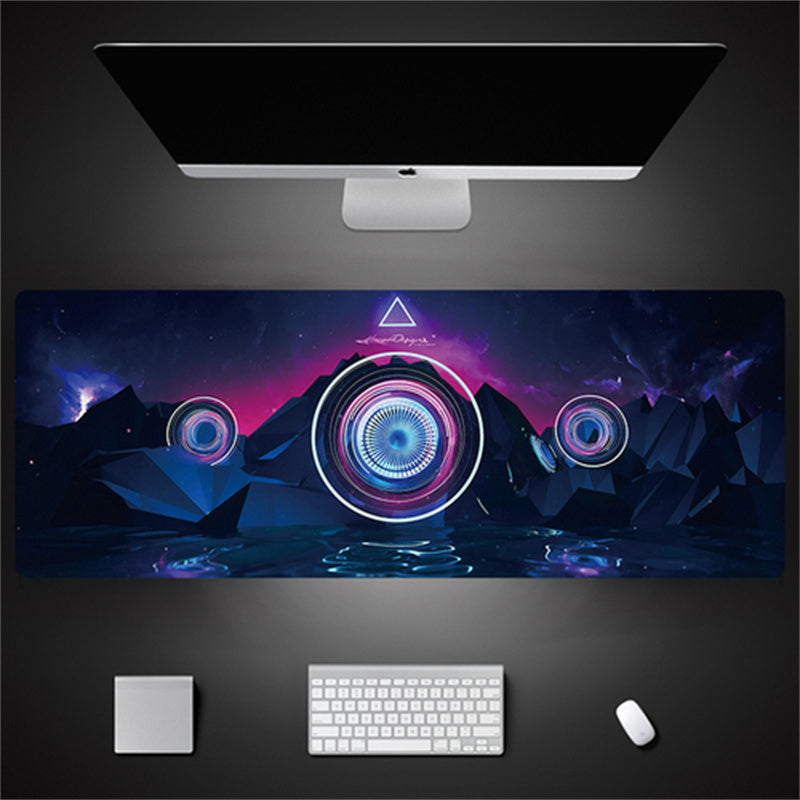 Oversized Technical Theme Seam Keyboard Mouse Desk Pad