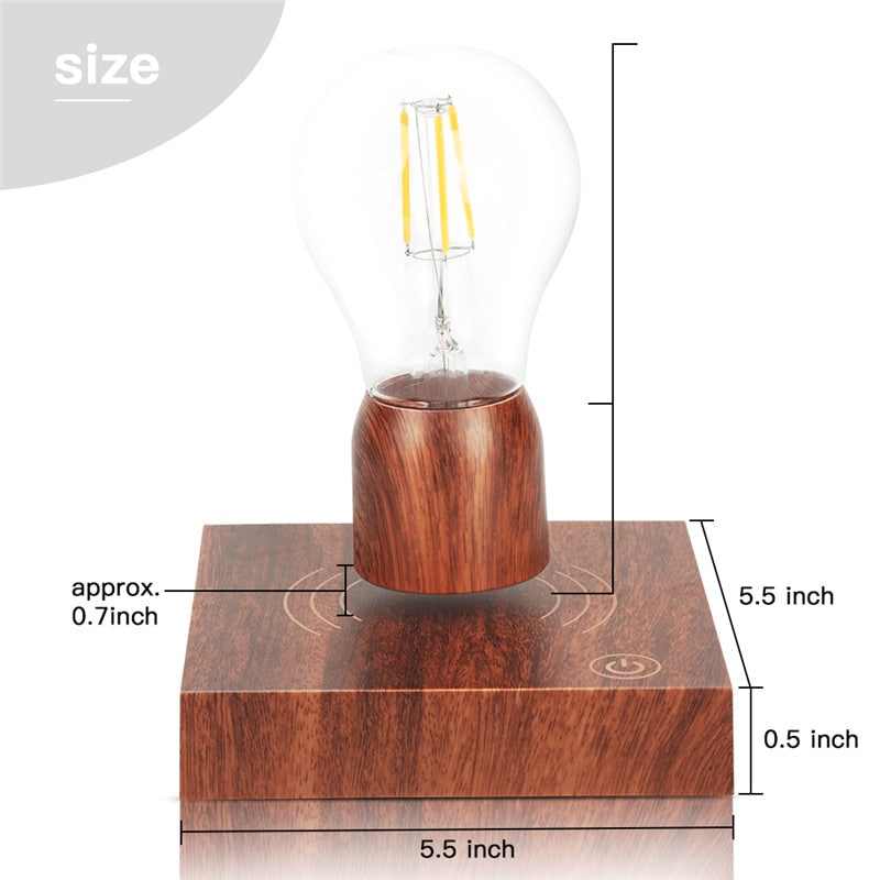 Magnetic Levitation LED Light Bulb Wireless Charging