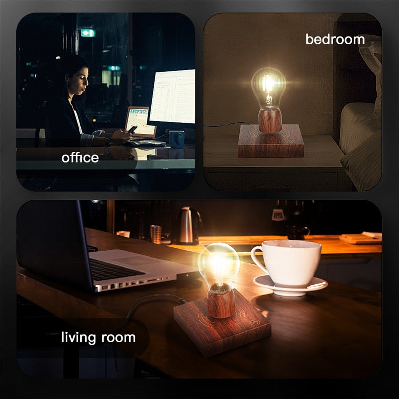 Magnetic Levitation LED Light Bulb Wireless Charging