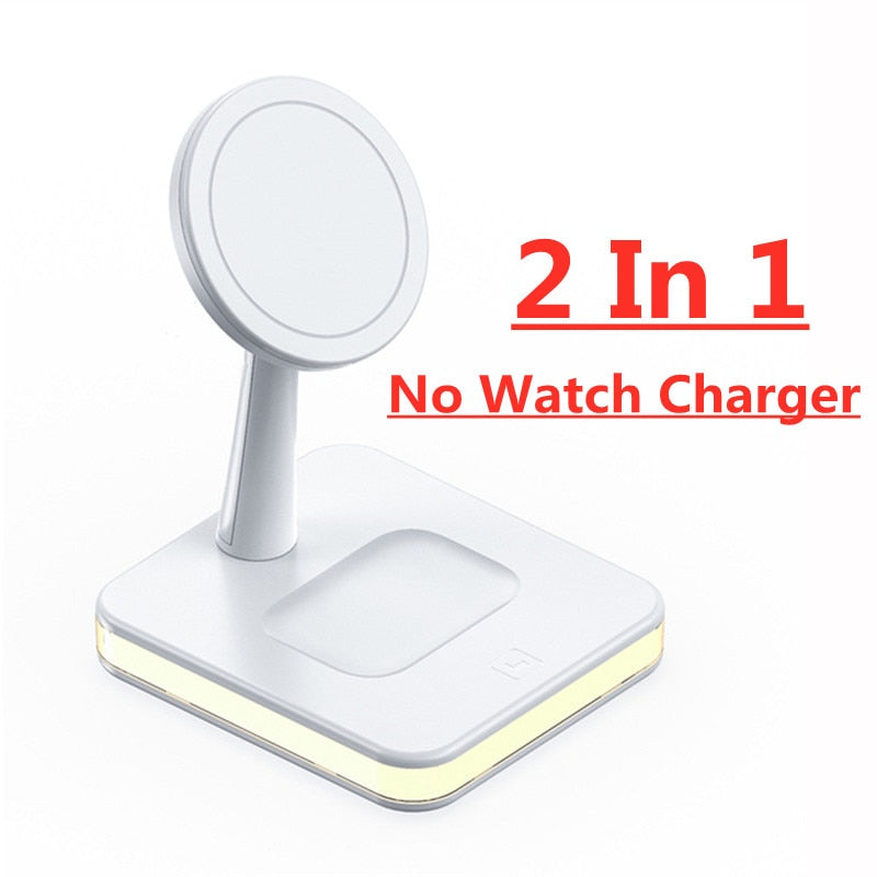15W 3 In 1 Magnetic Wireless Charger Stand Pad