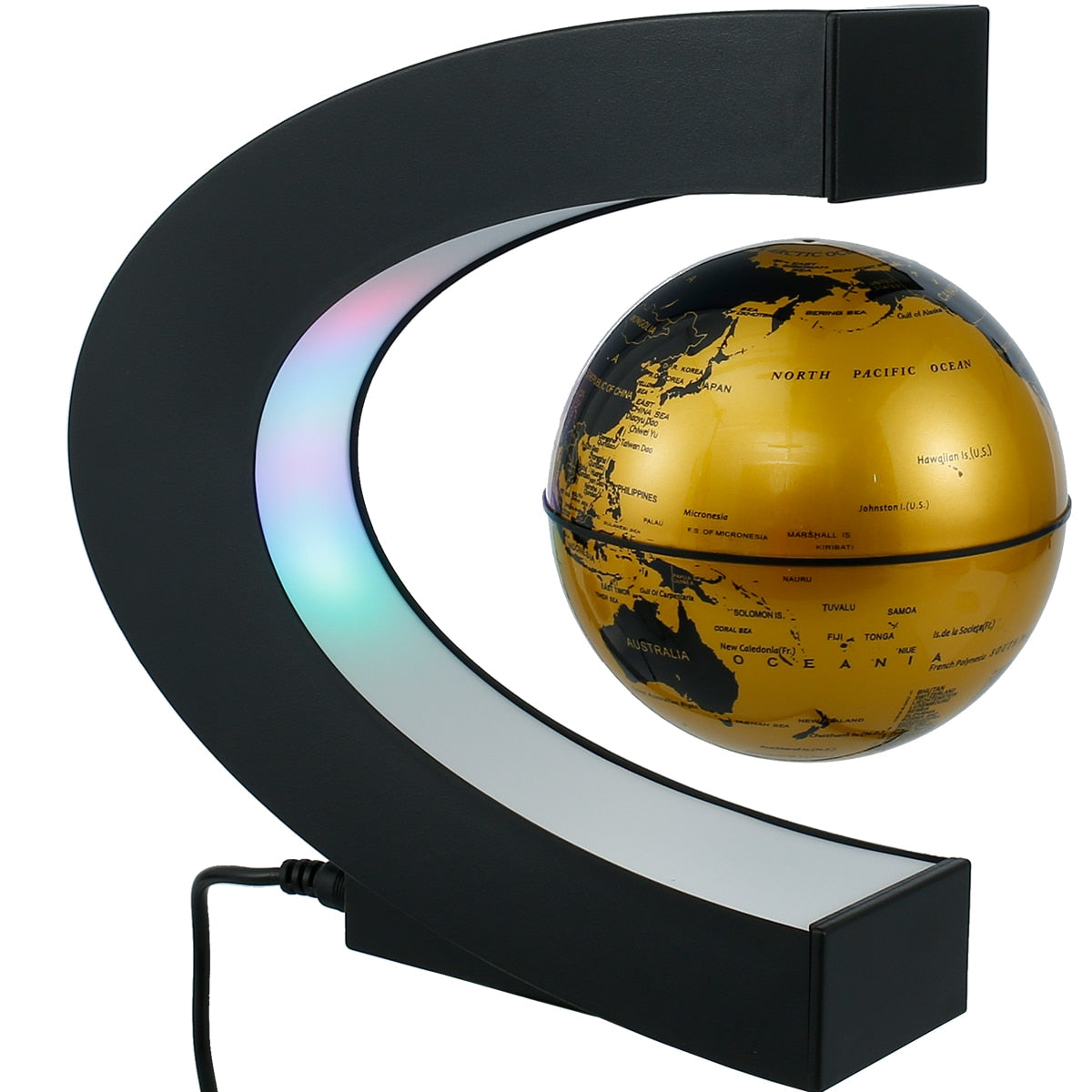Globe LED World Rotating Lights Bedside Lamp