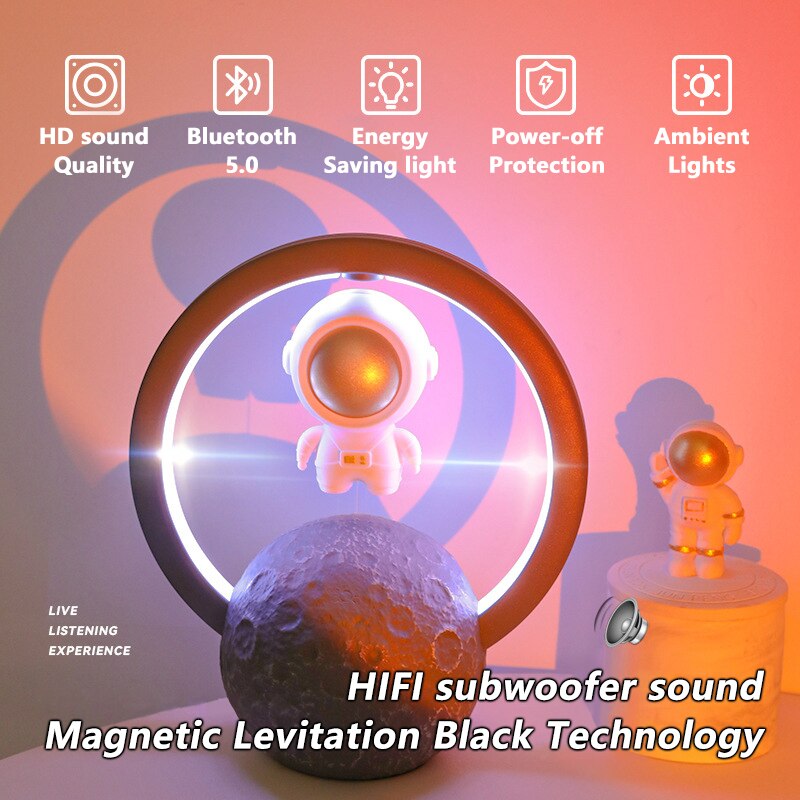 RGB Led Astronaut Speaker Levitation Rechargeable Lamp