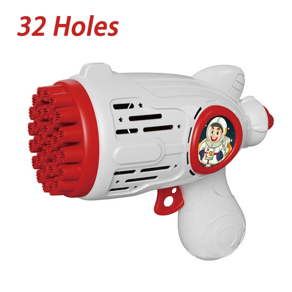 LED Light Electric Automatic Soap Bubble Gun
