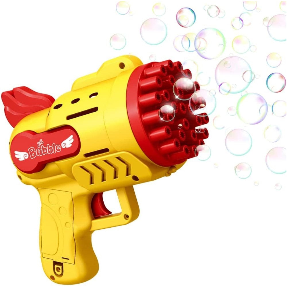 LED Light Electric Automatic Soap Bubble Gun