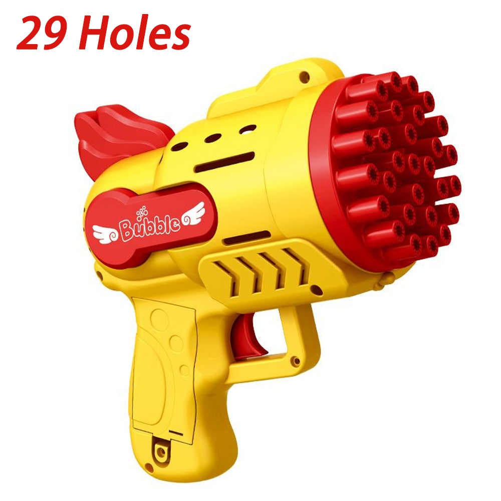 LED Light Electric Automatic Soap Bubble Gun