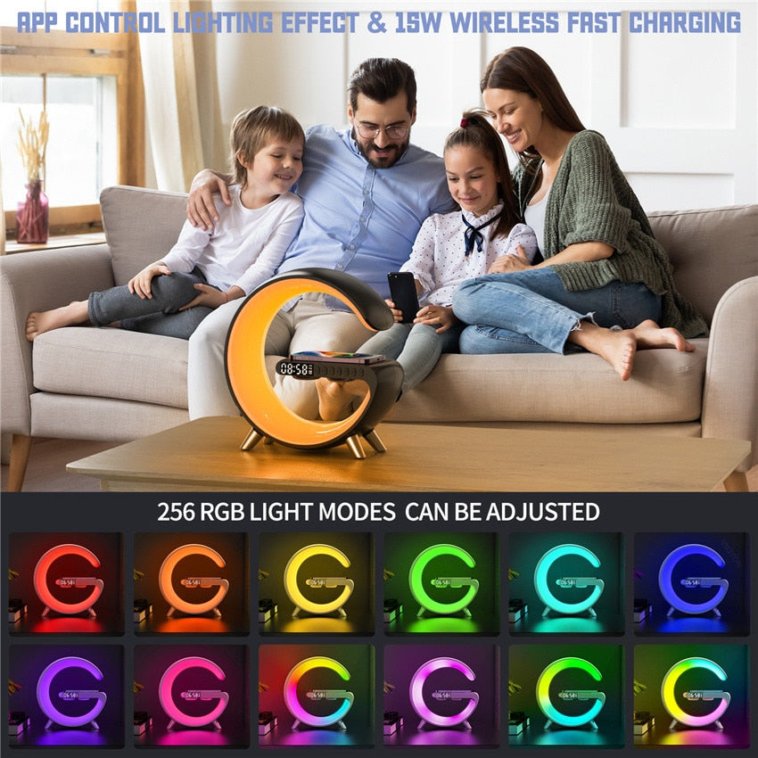 LED RGB Lamp Speaker APP Control Wireless Charger