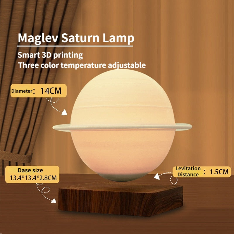 3D Saturn Magnetic Levitation Ball Lamp