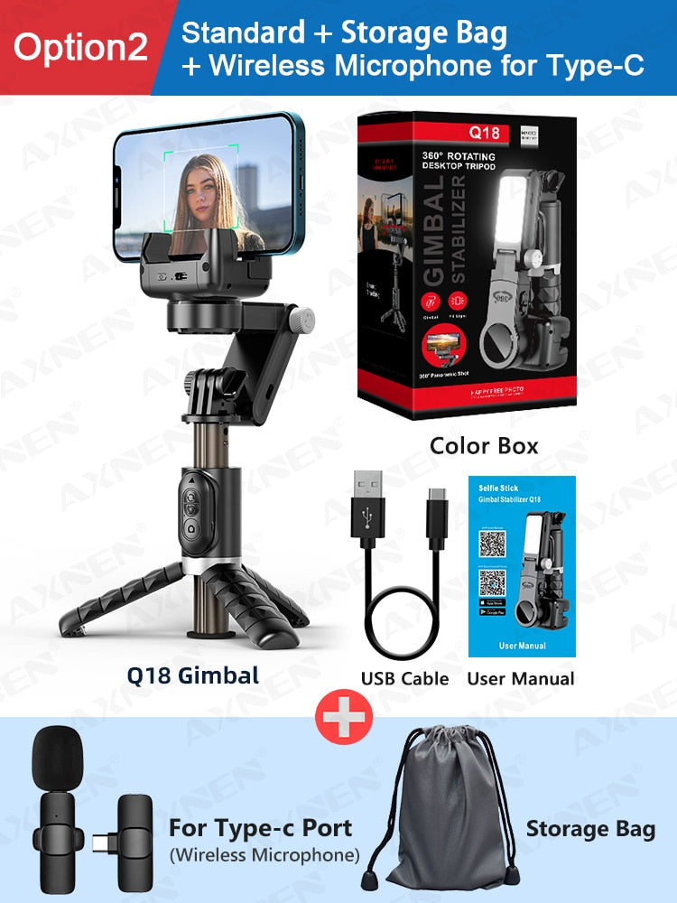 Desktop Gimbal Stabilizer with Smart Tracking
