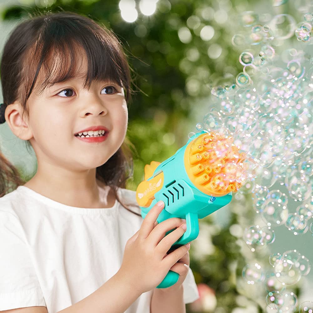 LED Light Electric Automatic Soap Bubble Gun
