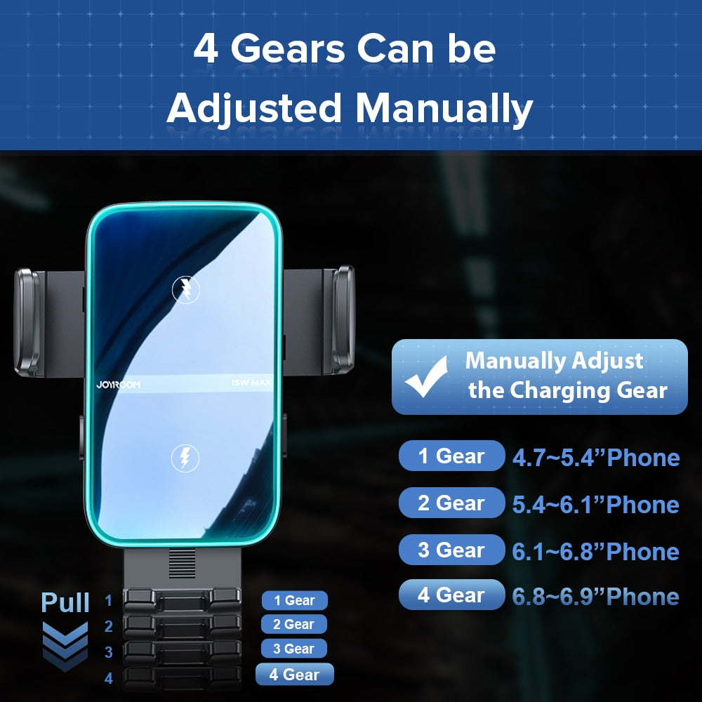 Car Dual Coil Fast Wireless Charging Phone Holder