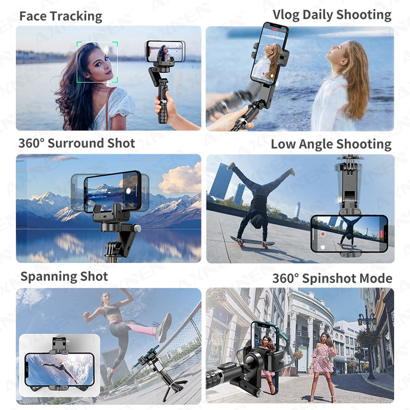 Desktop Gimbal Stabilizer with Smart Tracking
