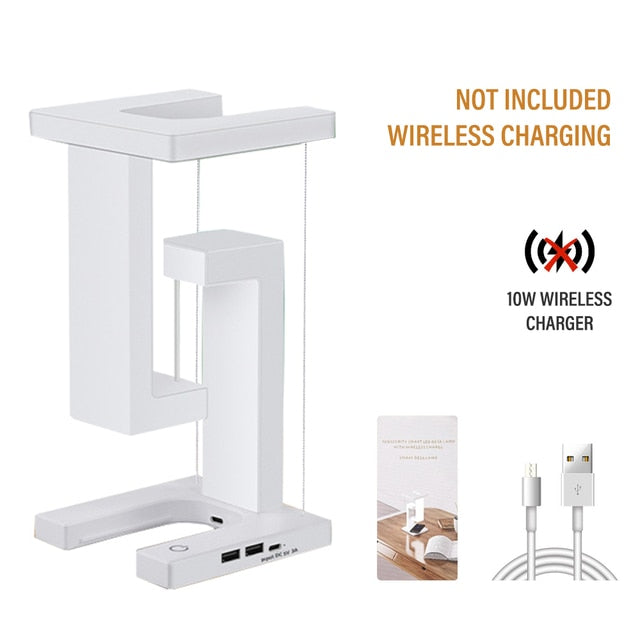 Creative Magnetic Levitation LED Wireless Charging Desk