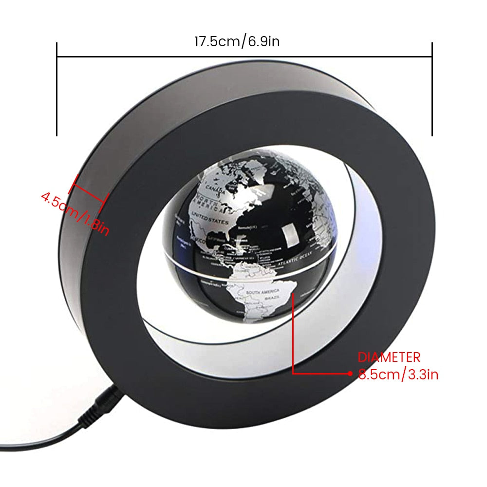 Globe LED World Rotating Lights Bedside Lamp