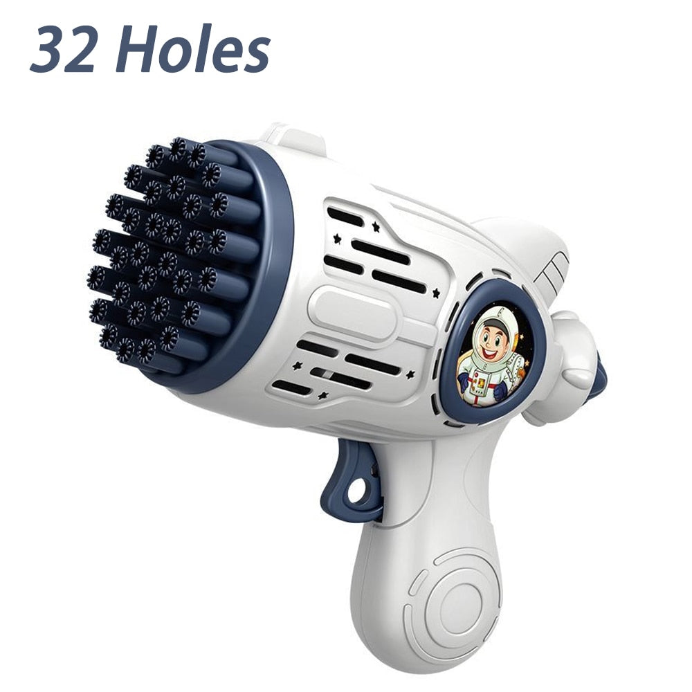 LED Light Electric Automatic Soap Bubble Gun