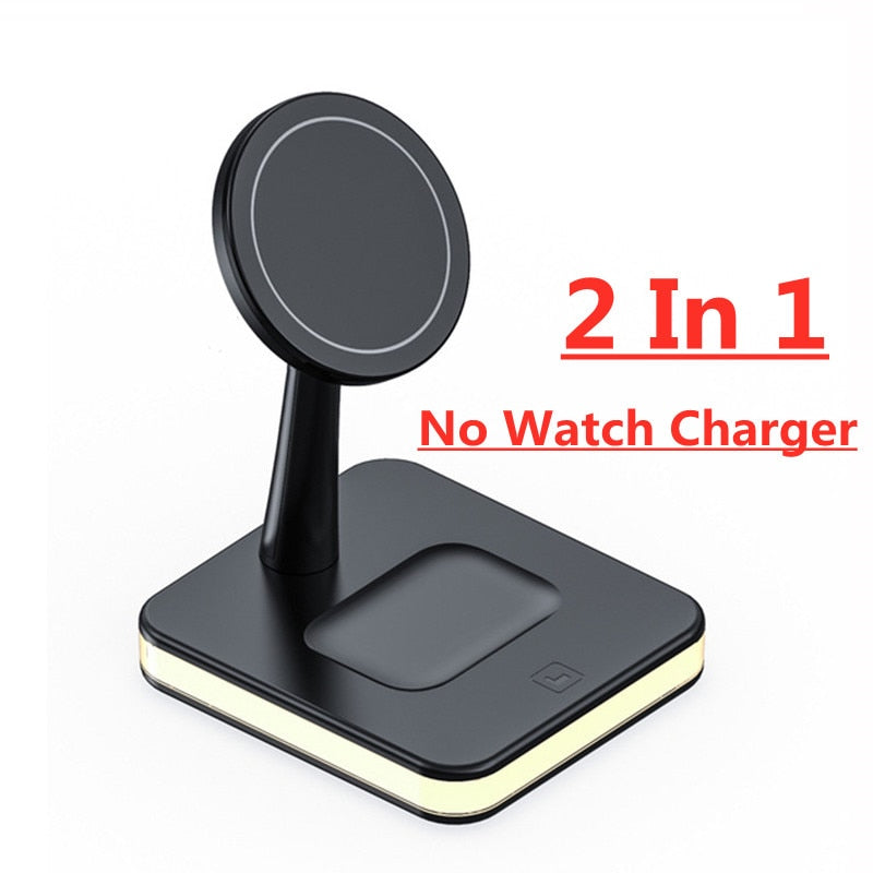 15W 3 In 1 Magnetic Wireless Charger Stand Pad