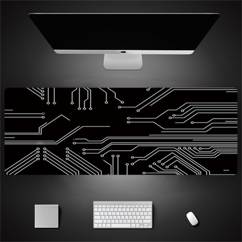 Oversized Technical Theme Seam Keyboard Mouse Desk Pad