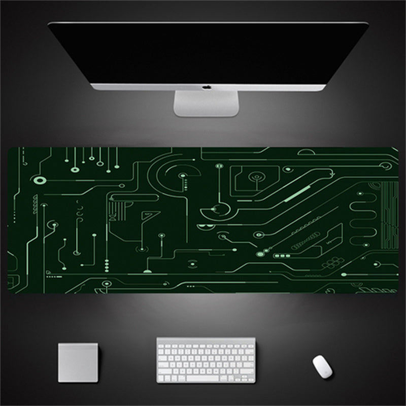 Oversized Technical Theme Seam Keyboard Mouse Desk Pad