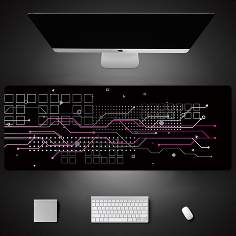 Oversized Technical Theme Seam Keyboard Mouse Desk Pad