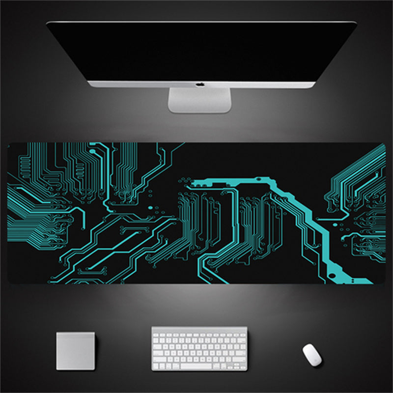 Oversized Technical Theme Seam Keyboard Mouse Desk Pad