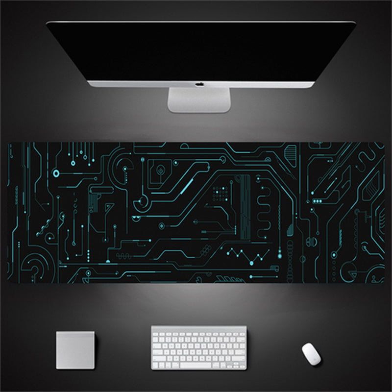 Oversized Technical Theme Seam Keyboard Mouse Desk Pad