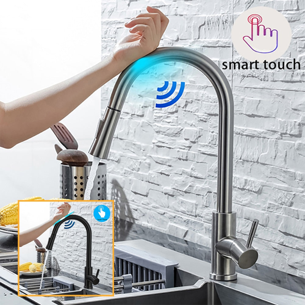 Kitchen Faucet Pull Out  Brushed Stainless Steel