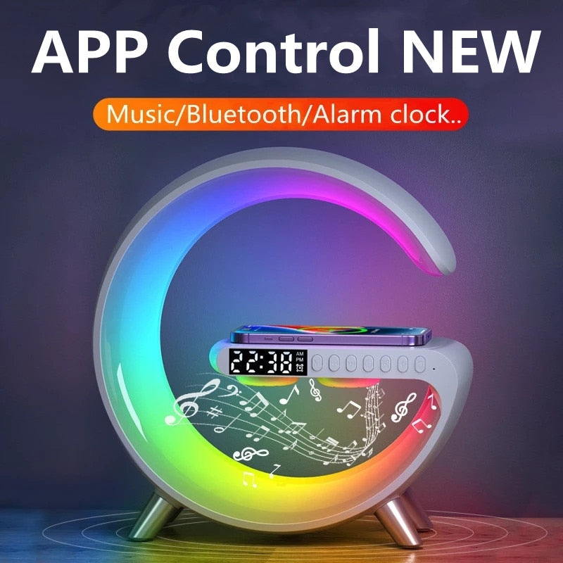 LED RGB Lamp Speaker APP Control Wireless Charger
