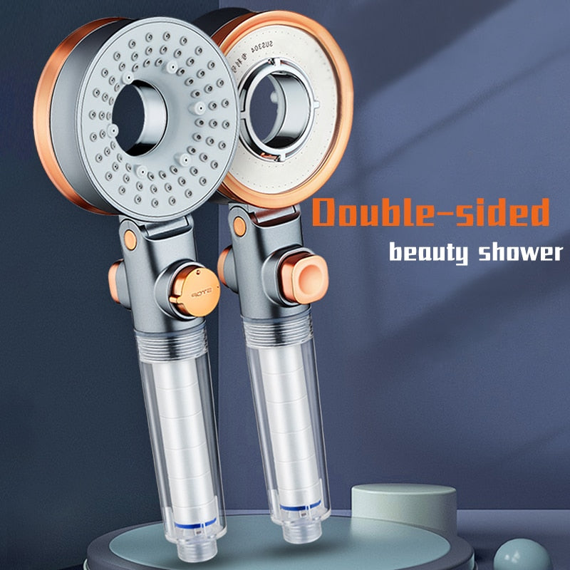 Double Sided Unique Shower Head With Adjustable Nozzle Sprayer