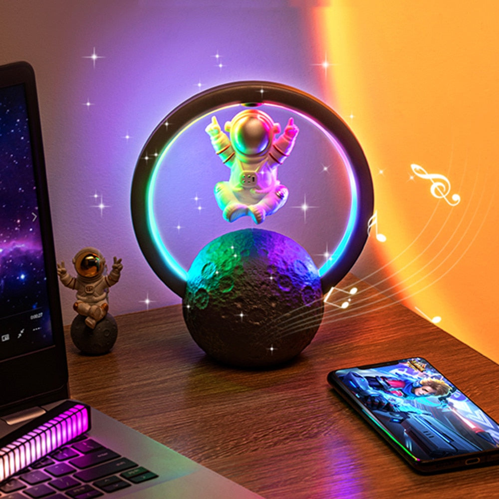 RGB Led Astronaut Speaker Levitation Rechargeable Lamp